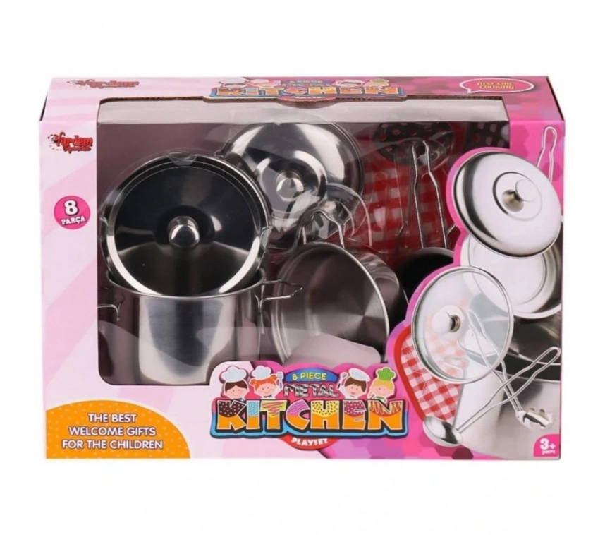 Çelik Tencere Tava Seti 8 Parça