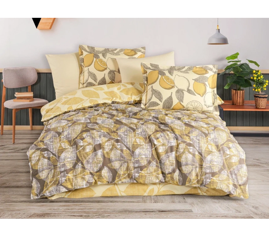 Çift Kişilik Poplin Nev Calisse Sarı