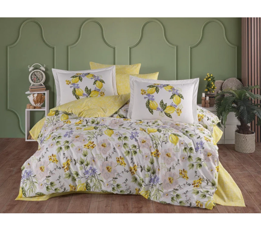 Çift Kişilik Poplin Nev Lemonty Sarı