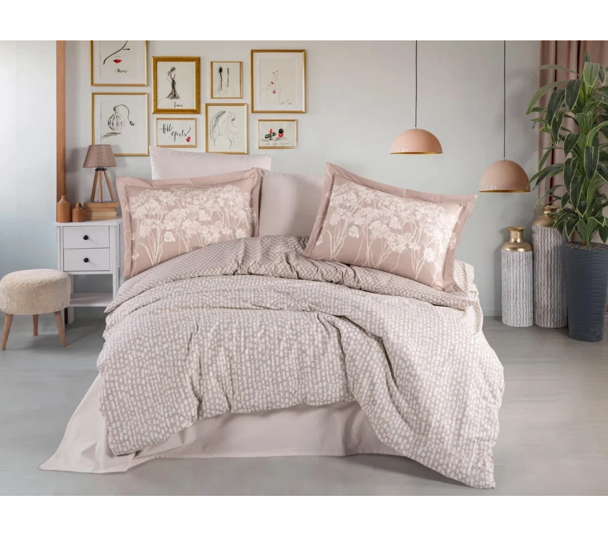 Çift Kişilik Poplin Nev Velura Latte