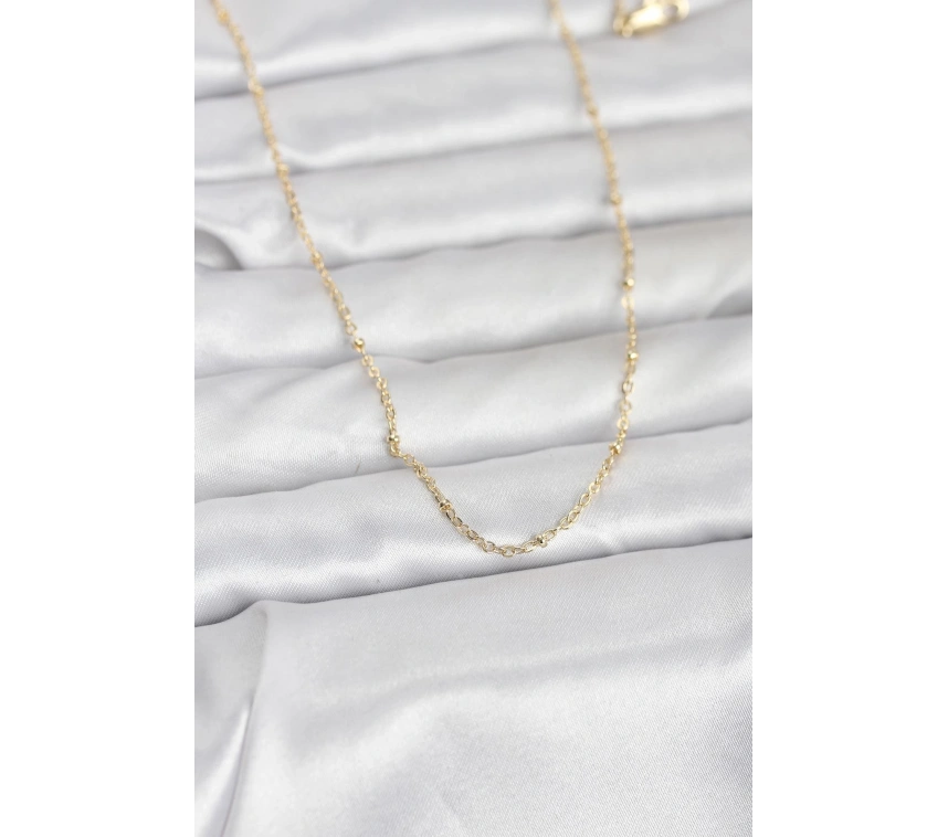 CM 14K Gold Renk Burgu Model 60 cm Kadın Kolye