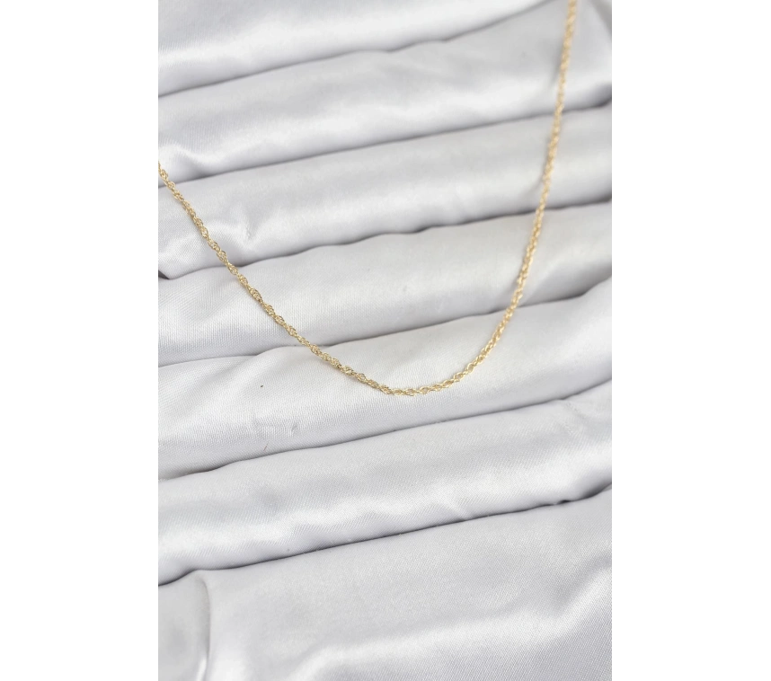 CM 14K Gold Renk Burgu Model 60 cm Kadın Kolye