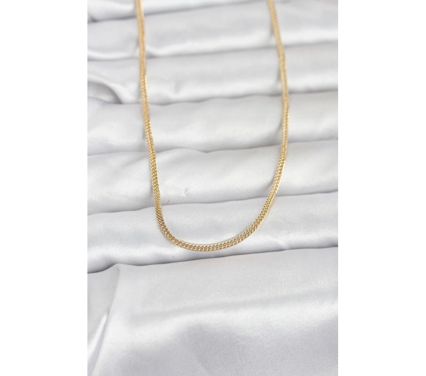 CM 14K Gold Renk Dolgun Zincir Model 60 cm Kadın Kolye