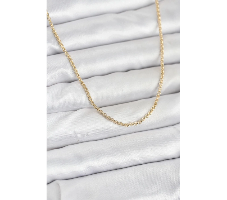 CM 14K Gold Renk Halka Model 60 cm Kadın Kolye