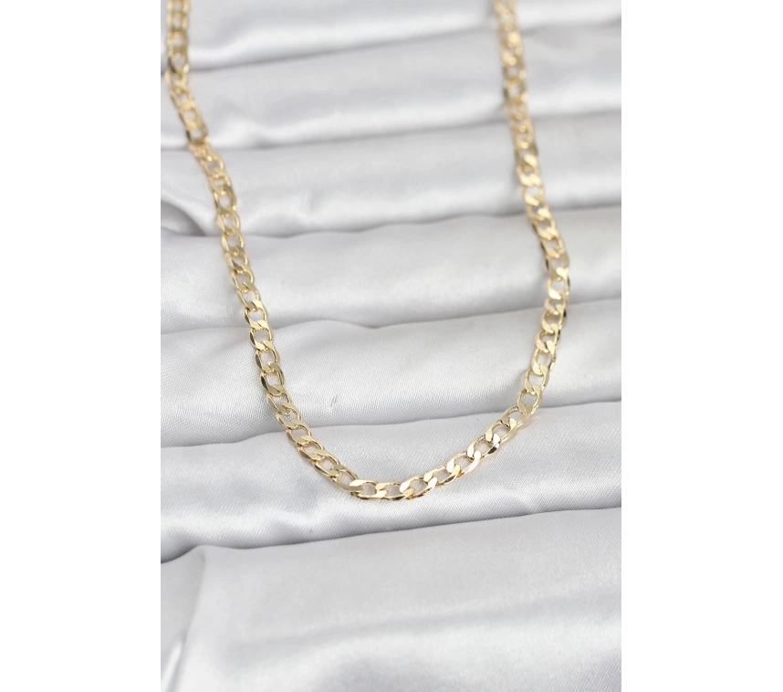 CM 14K Gold Renk Zincir Model 60 cm Kadın Kolye
