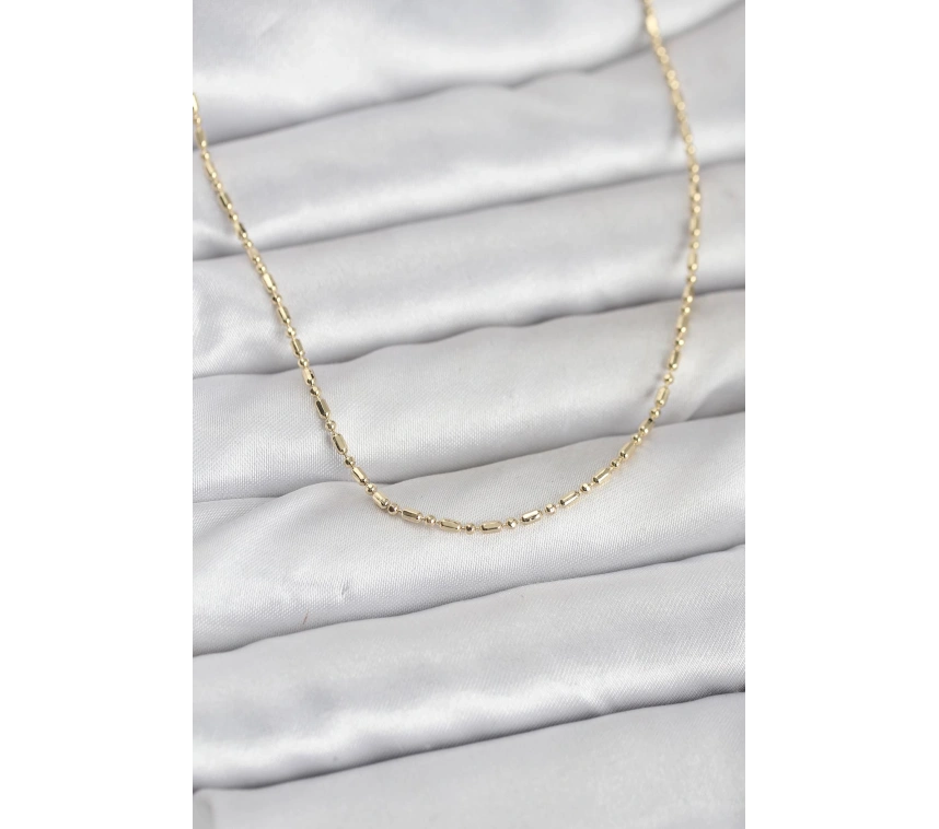 CM 14K Gold Renk Zincirli 60 cm Kadın Kolye
