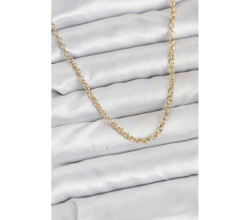 CM Gold Renk Pirinç Halkalı Model Kadın Kolye