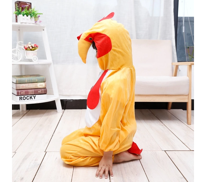 Çocuk Horoz Kostümü - Tavuk Kostümü 2-3 Yaş 80 cm