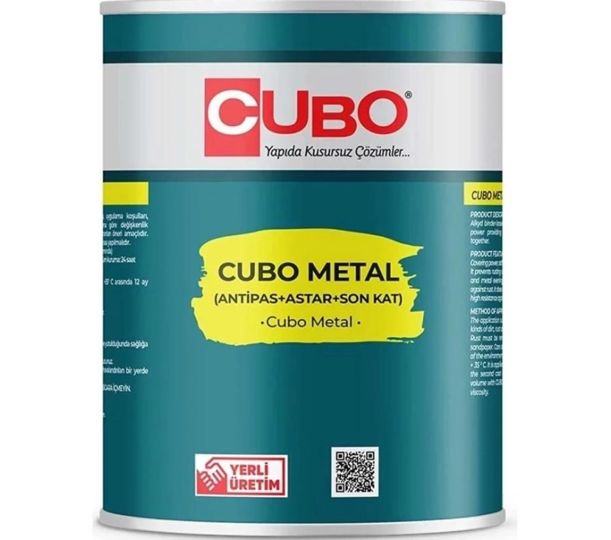 Cubo Metal Pas Boyası Ral 7016 Antrasit Grİ 2,5 Litre