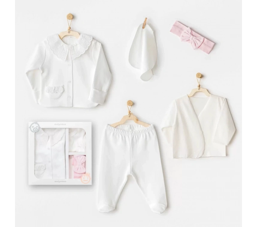 Cuddly Bunny Bear 5li Hastane Çıkışı Ecru Pink