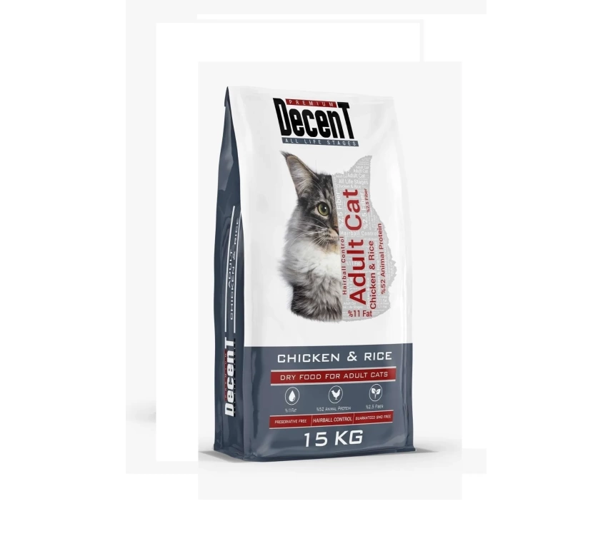 Decent Tavuklu Kedi Maması 15 kg