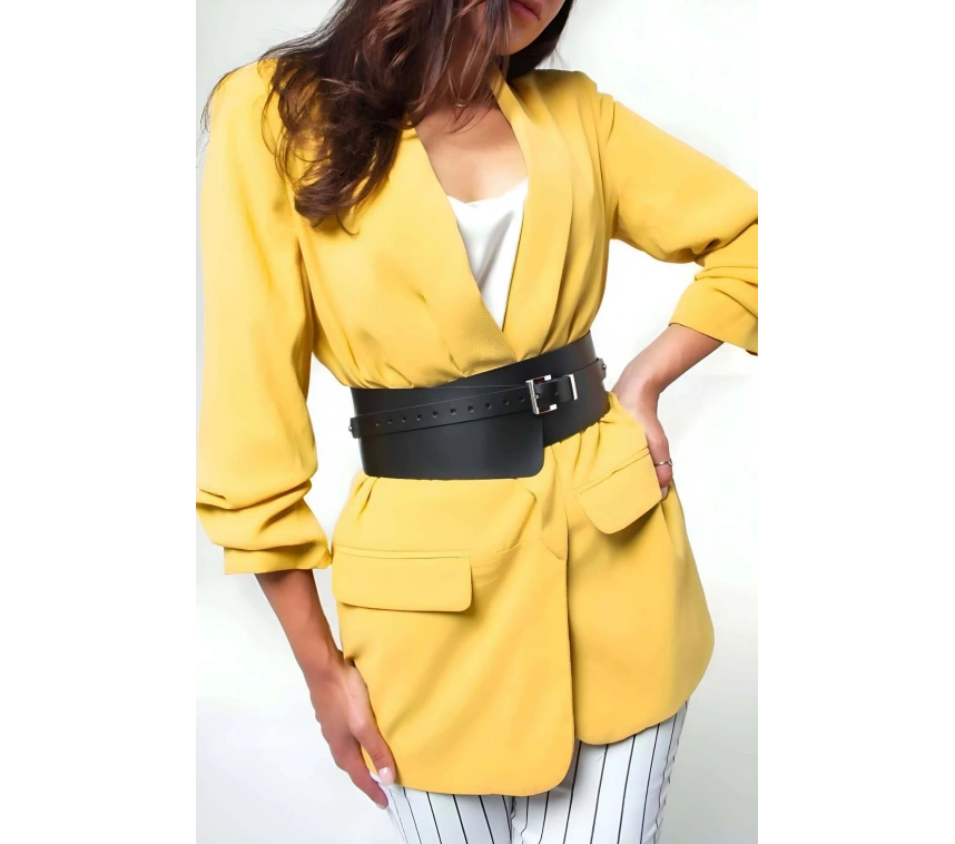 Deri Ayarlanabilir Korse Kemeri, Kalın Bel Kemeri - Brf1128