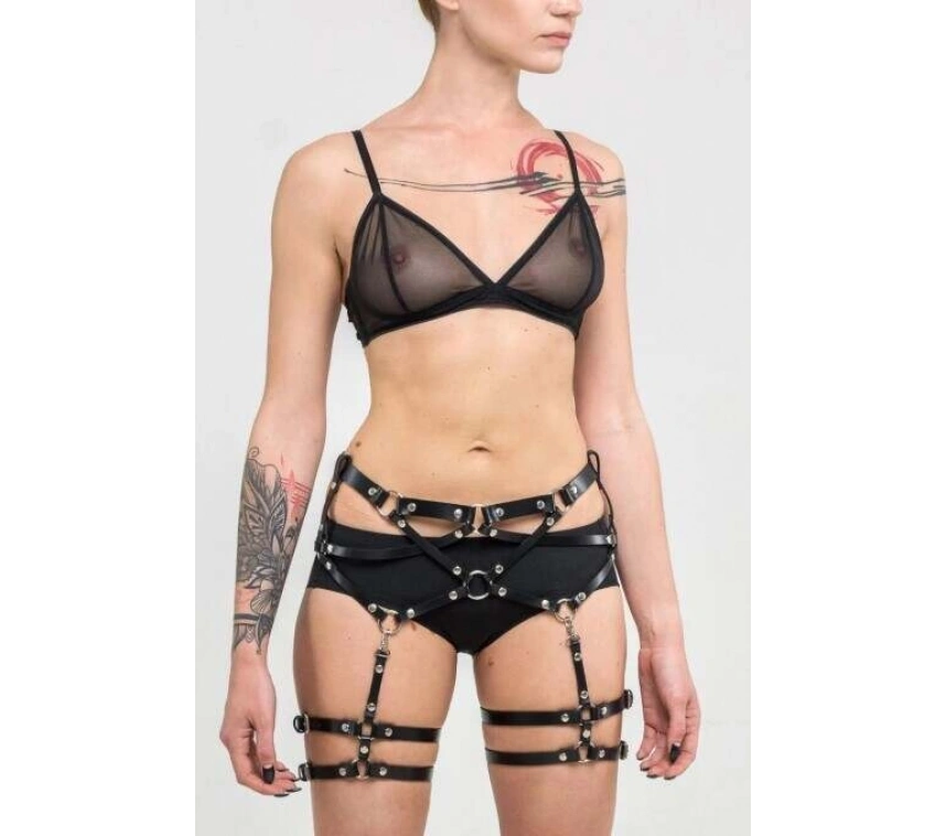 Deri Fantazi Jartiyer Harness - Brf876