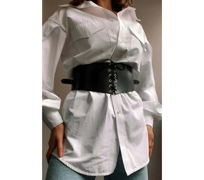 Deri Korse Kemer, Şık Deri Harness Kemer - Brf1127