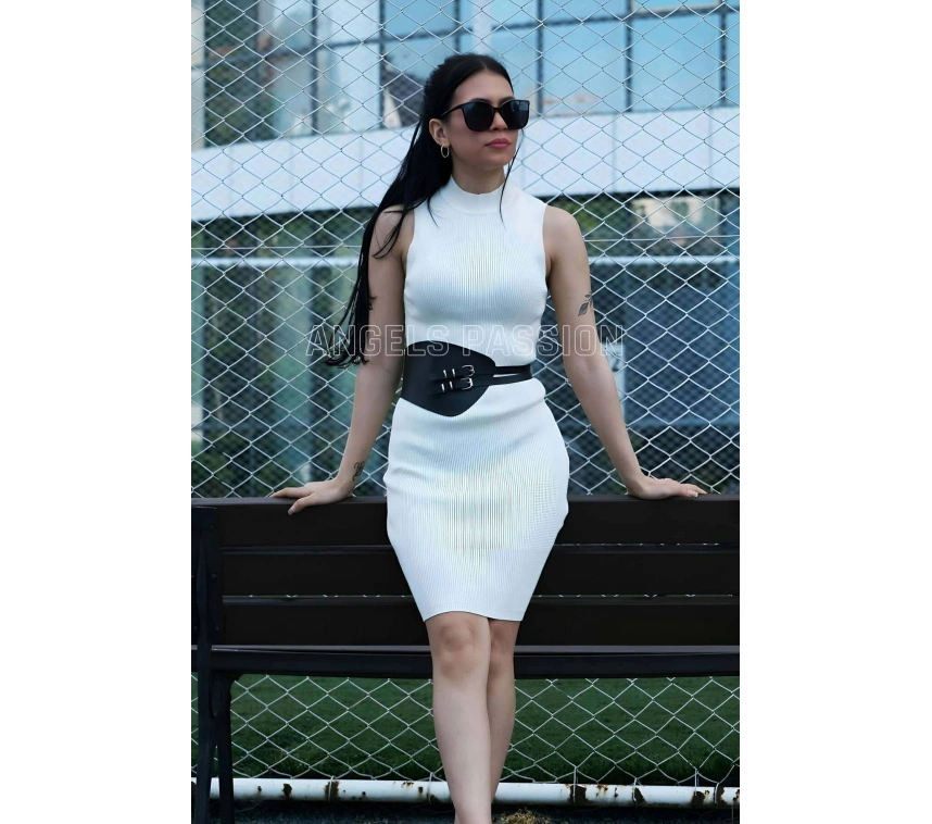 Deri Korse Kemer, Şık Elbise Üzeri Kemer, Gömlek Kemeri - Brf604