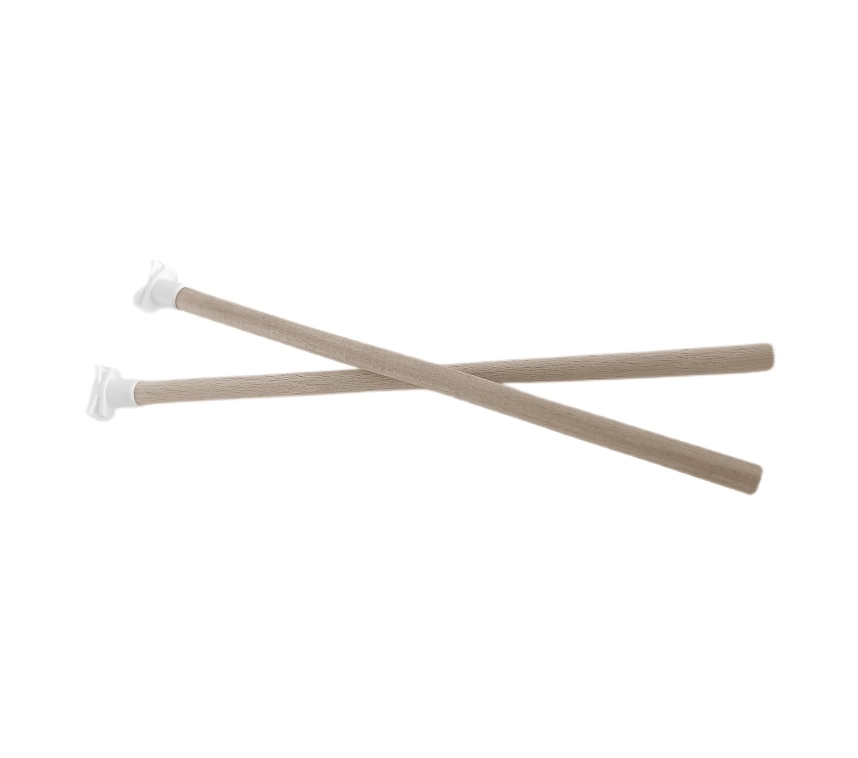 Doğal Ahşap Kuş Tüneği 1.2 cm-25 cm Standart  Beyaz (2 Adet)