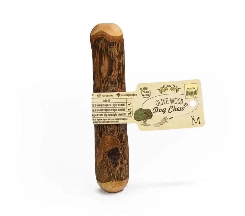 Doğal Zeytin Ağacı Çiğnenebilen Köpek Oyuncağı M 14 x 2,5 cm 15 kg