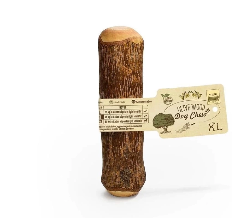 Doğal Zeytin Ağacı Çiğnenebilen Köpek Oyuncağı XL 20x4 cm 35 kg