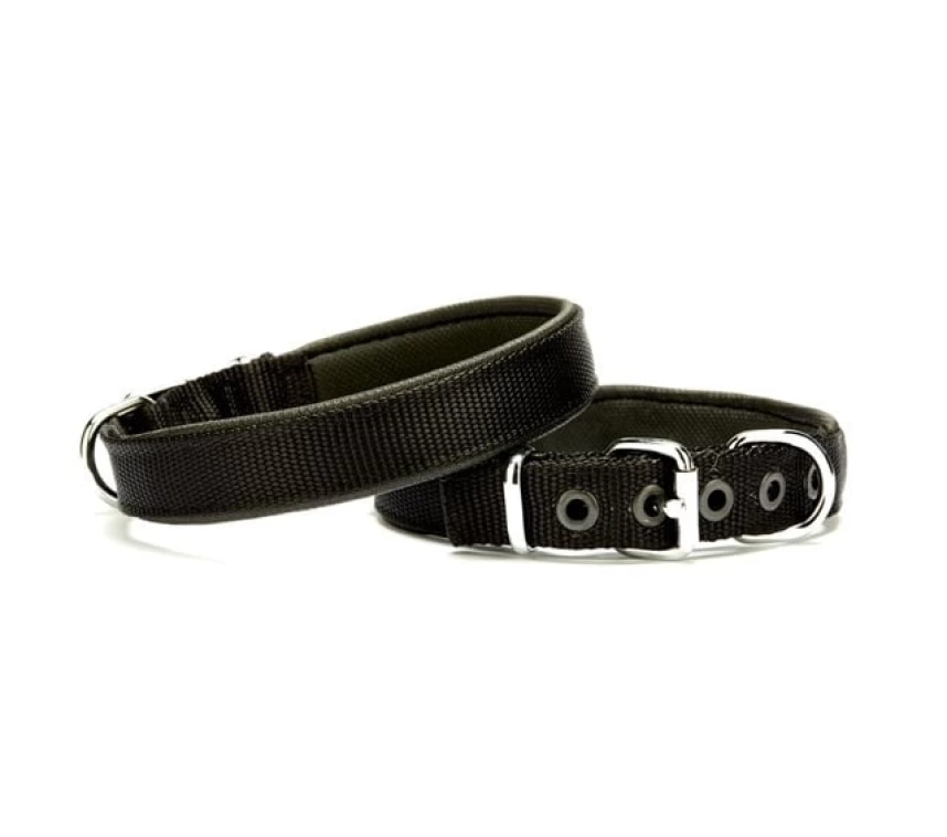 Dokuma Softlu Köpek Boyun Tasması 2 cm x 45 cm Siyah