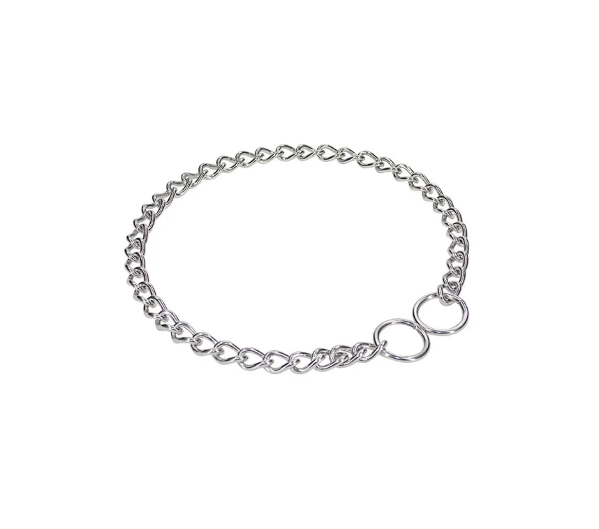 Eğitim Serisi Boğma Zincirli Köpek Boyun Tasması - 3,5x65-65cm - Stainless