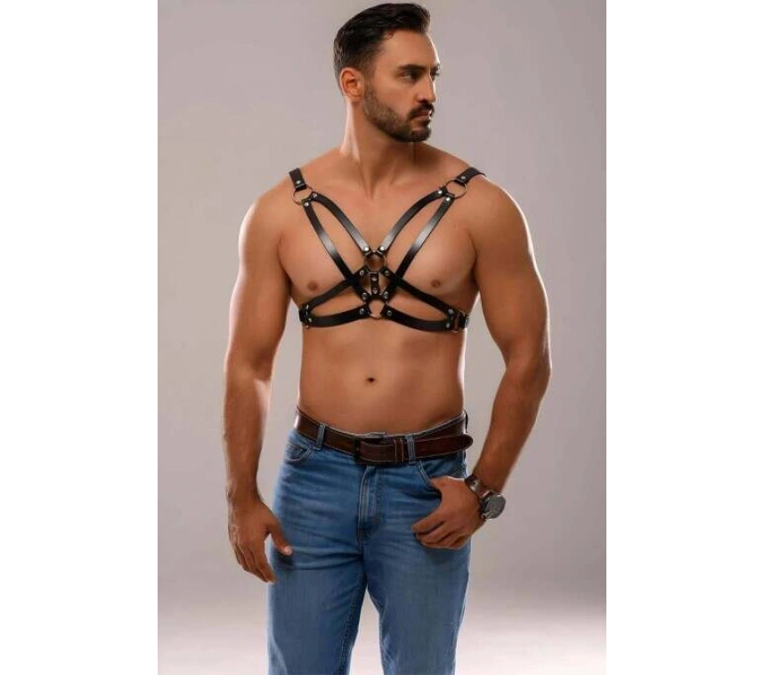 Erkek Deri Fantazi Harness - Brfm141