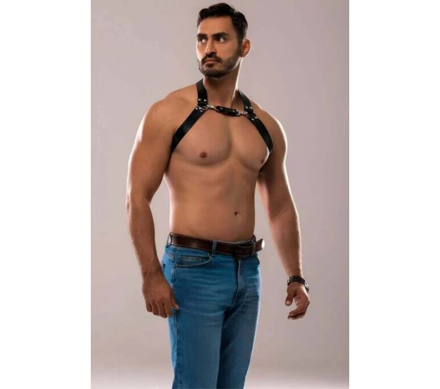 Erkek Deri Göğüs Harness - Brfm139