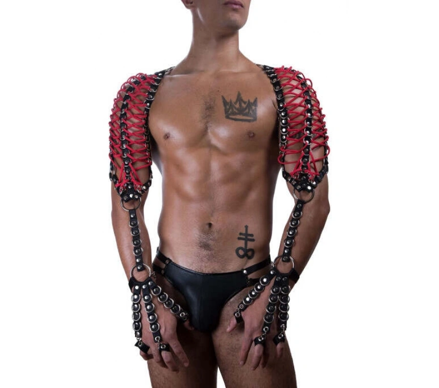 Erkek Fantazi Kol Ve Omuz Lastik Harness - Brfm182