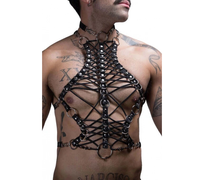 Erkek Lastik Göğüs Harness - Brfm192