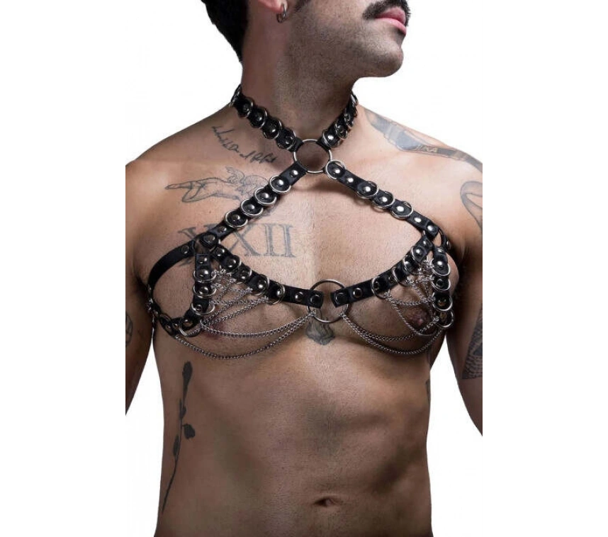 Erkek Zincirli Göğüs Harness - Brfm190