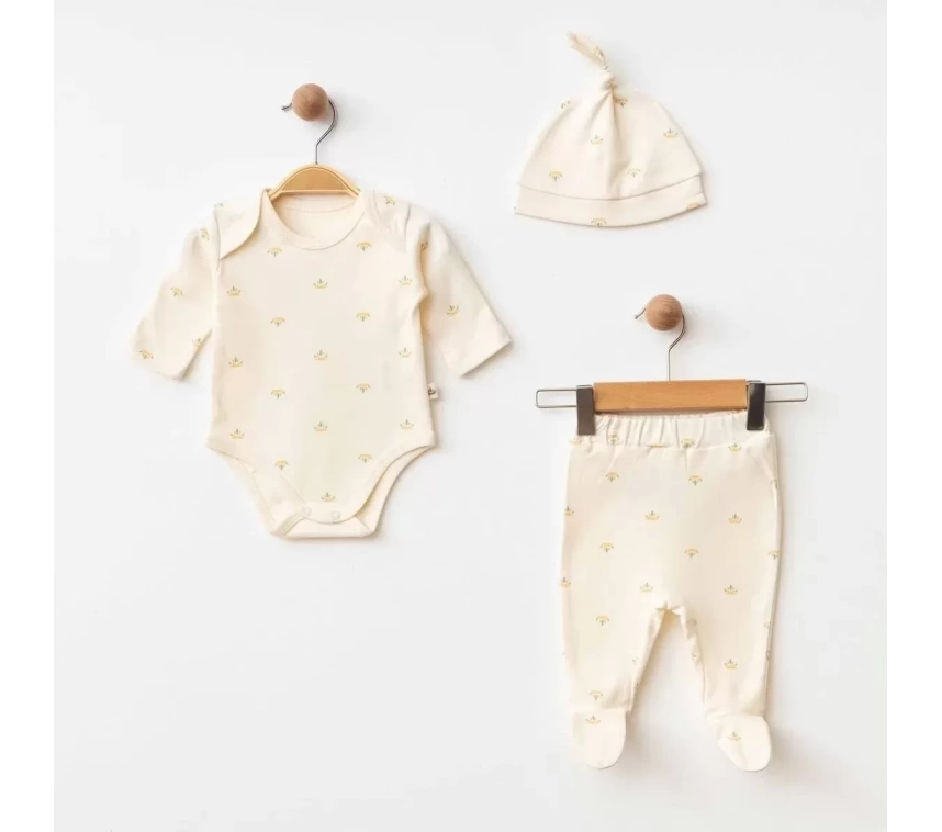 Eslenza Baby 3lü Zıbın Takım 0038 Bej