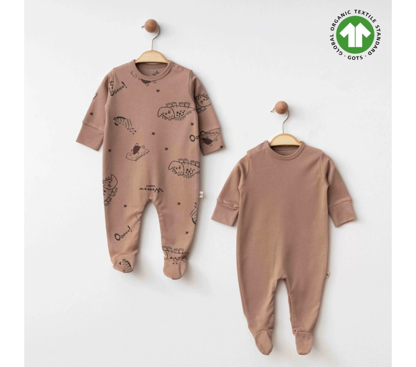 Eslenza Baby Organik 2li Tulum 0049 Kahve
