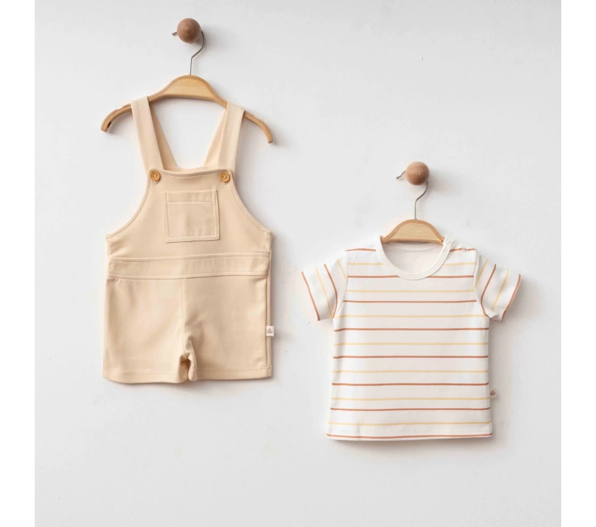 Eslenza Baby Şortlu Salopet 0127 Bej