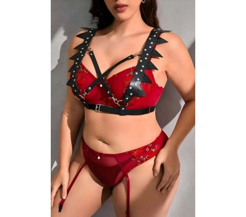Fantazi Deri Seksi Göğüs Harness - Brf1166