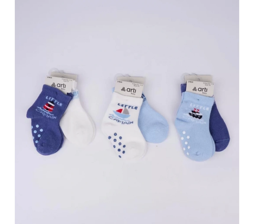 Filip 2li Absli Erkek Bebek Soket Çorap K44143 Asorti