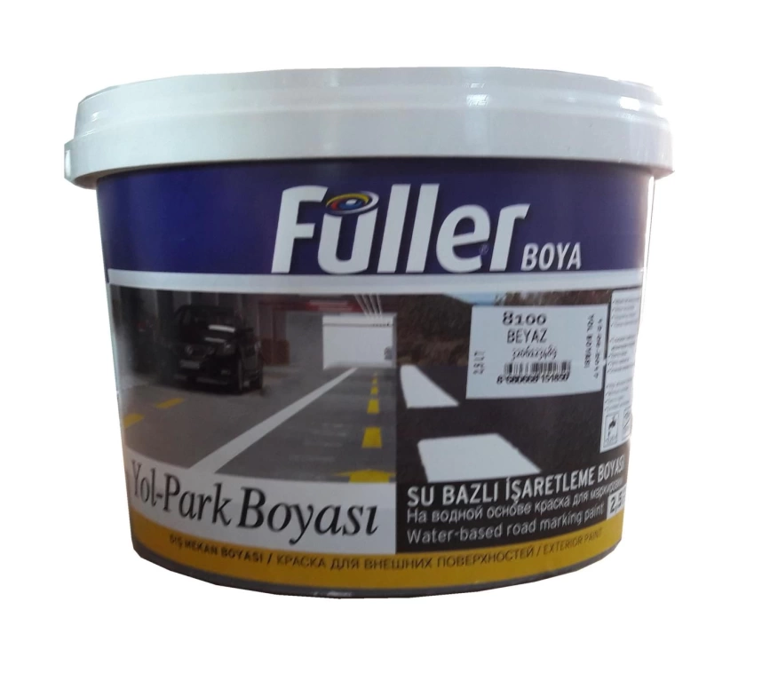 Füller Beyaz Yol Çizgi Boyası 2,5 Litre Su Bazlı