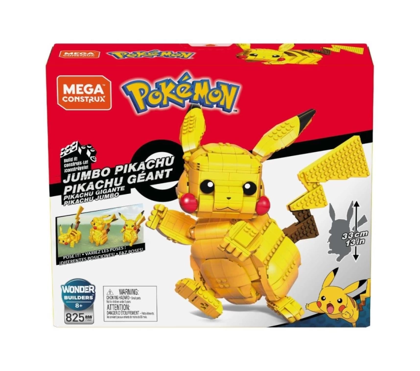 FVK81 MEGA™ Pokémon™ Jumbo Pikachu Figürü 825 parça +8 yaş