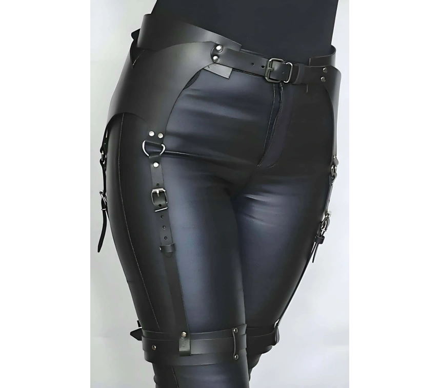 Giysi Üzeri Giyilebilir Deri Jartiyer Harness - Brf1268