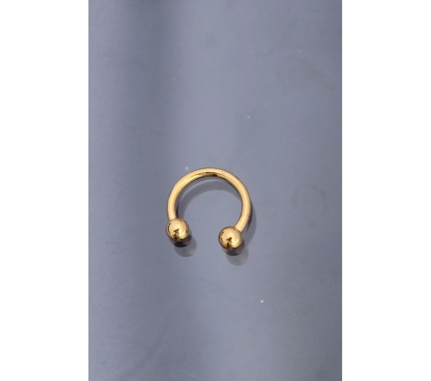 Gold Renkli Yarım Halka 316L Cerrahi Çelik Piercing