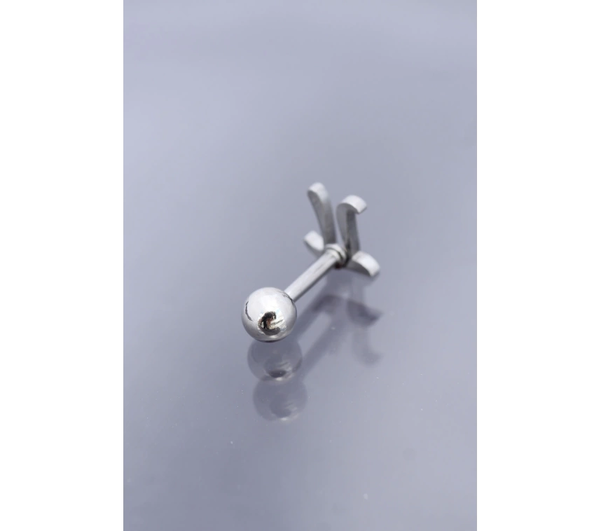 Gümüş Renk Pİ Sembol 316L Cerrahi Çelik Piercing