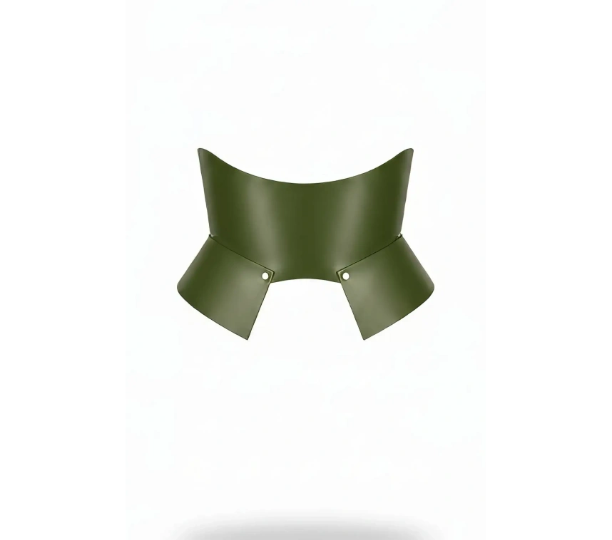 Haki Deri Geniş Kadın Kemeri, Korse Deri Kemer - Brf611