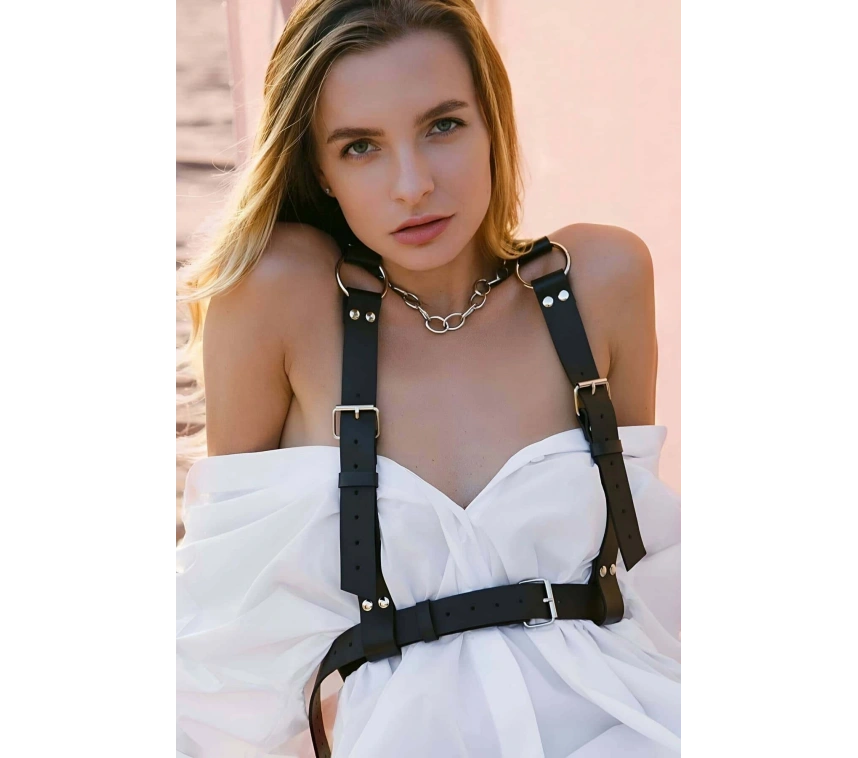 Halka Detaylı Omuzdan Askılı Ayarlanabilir Şık Deri Kemer - Brf650