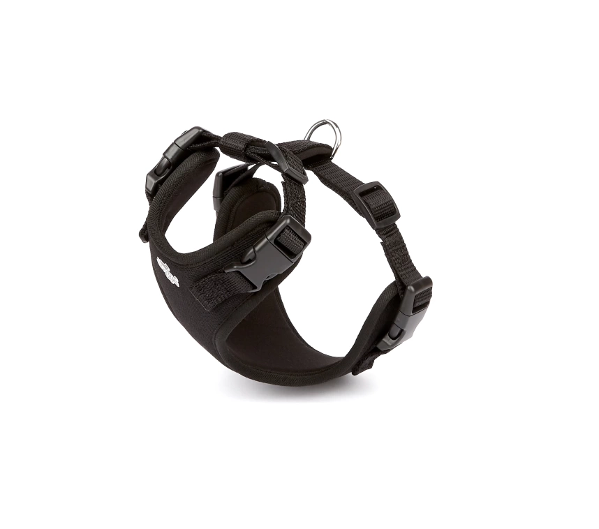 Havalı Ped Dokuma Köpek Göğüs Tasması 30/35 cm Siyah