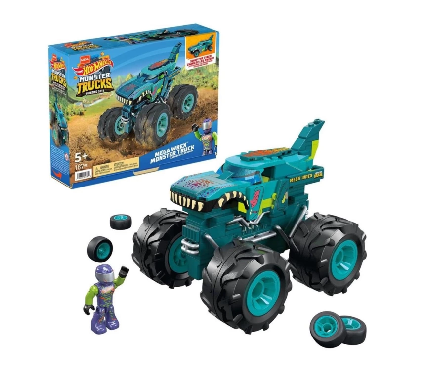 HDJ95 MEGA™ Hot Wheels® Wrex™ Monster Truck 187 parça +5 yaş