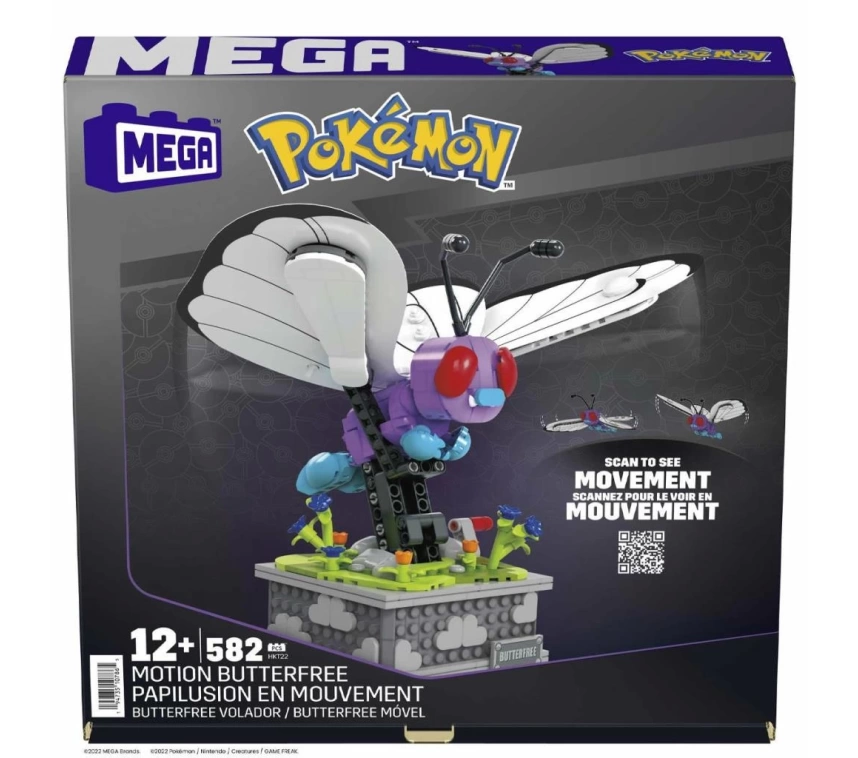 HKT22 MEGA™ Pokémon™ Motion Butterfree 582 parça +12 yaş