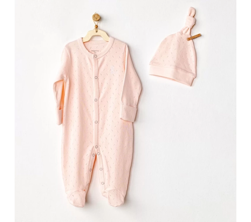 Jacquard Bebek Tulum Takım Pink