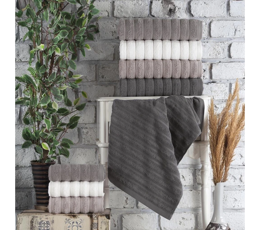 Jakarlı 4lü 70x145 Banyo Havlusu Monna V1