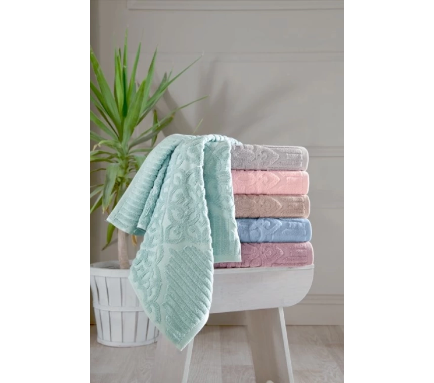 Jakarlı 6lı 70x140 Banyo Havlusu Emma