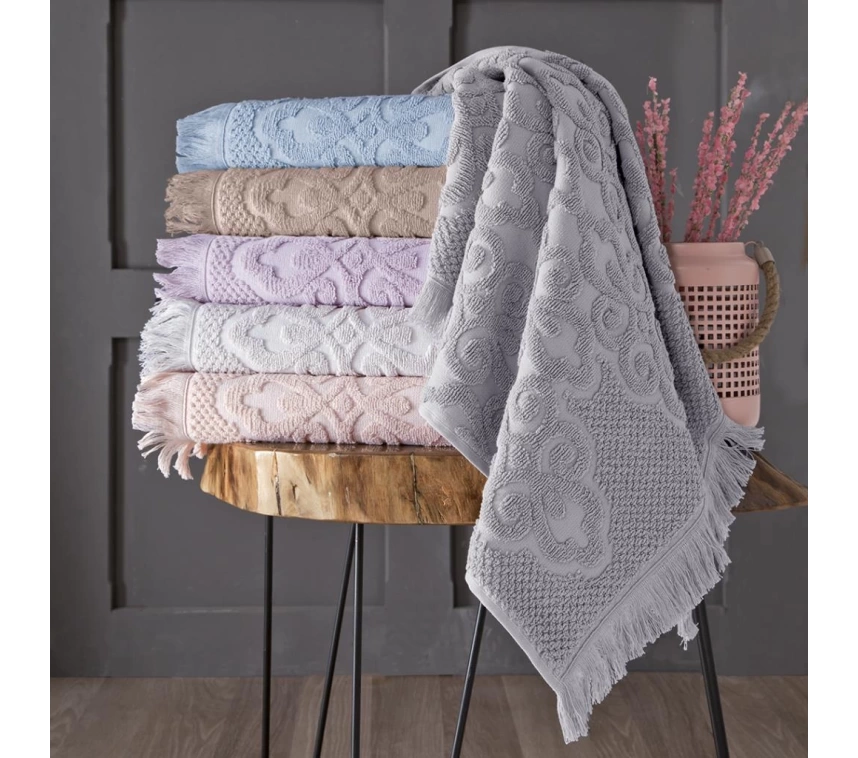 Jakarlı 6lı 70x140 Banyo Havlusu Neroli