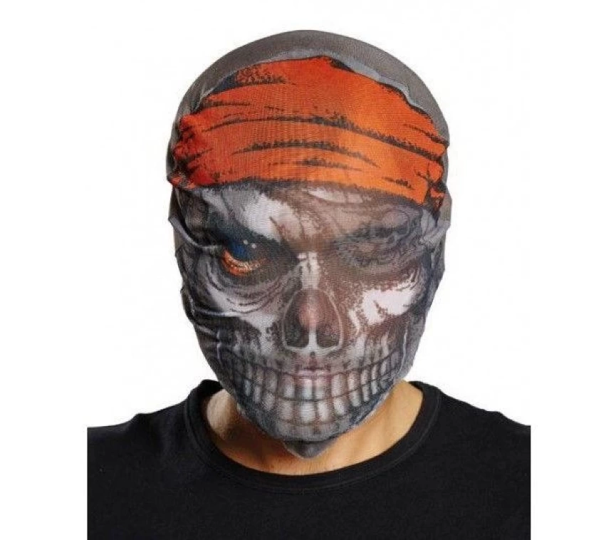Kafaya Tam Geçmeli Bez Korsan Maskesi - Streç Korku Maskesi - 3D Baskılı Maske Model 4