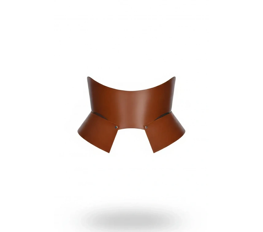 Kahverengi Deri Geniş Kadın Kemeri, Korse Deri Kemer - Brf611